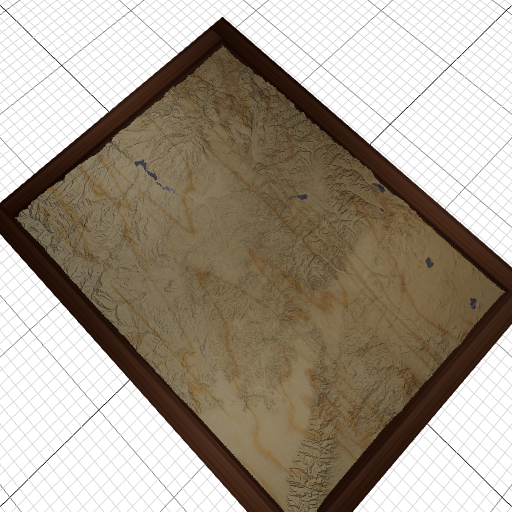 Custom 3d wooden map of Gunnison County,Colorado,United States