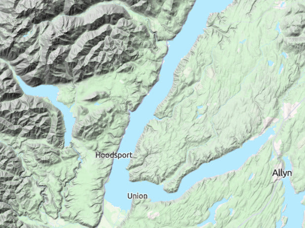 Custom 3d wooden map of Mason County,Washington,United States