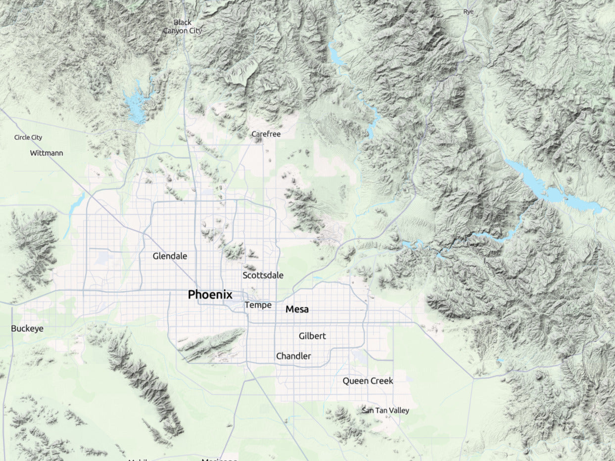 Custom 3d wooden map of Maricopa County,Arizona,United States