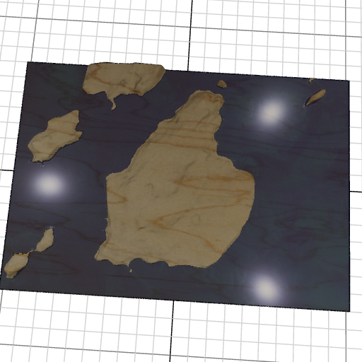 Custom 3d wooden map of Cumberland County,Maine,United States