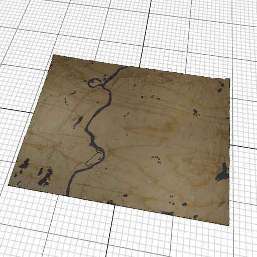 Custom 3d wooden map of Hampshire County,Massachusetts,United States