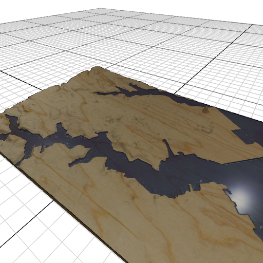 Custom 3d wooden map of Anne Arundel County,Maryland,United States