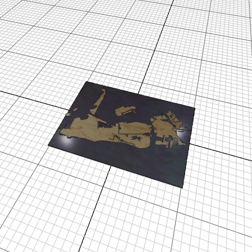 Custom 3d wooden map of Monroe County,Florida,United States