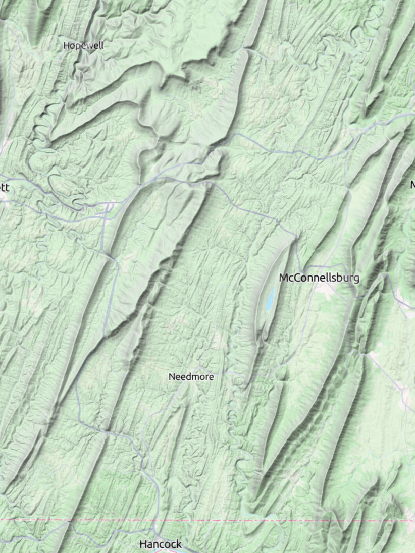 Custom 3d wooden map of Fulton County,Pennsylvania,United States