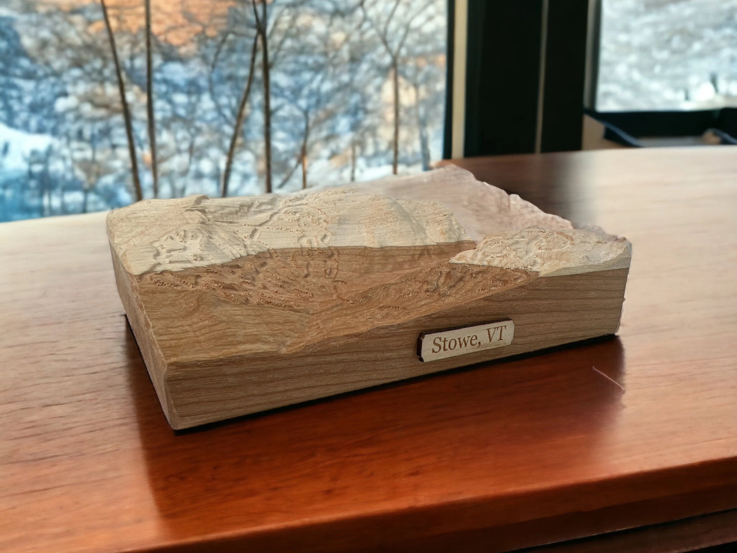 Stowe Vermont 3D Relief Ski Map | Vermont Ski Gift