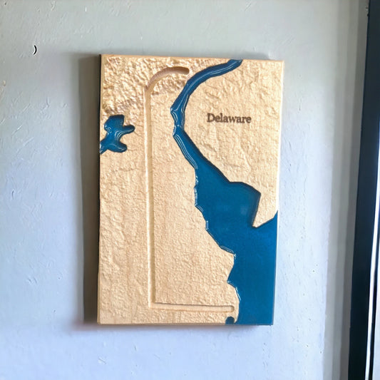 Delaware Wood Map | 3D Relief Map Decor | Unique Wedding Birthday Housewarming Anniversary | Gift For Him | Gift For Her | Delaware Gift