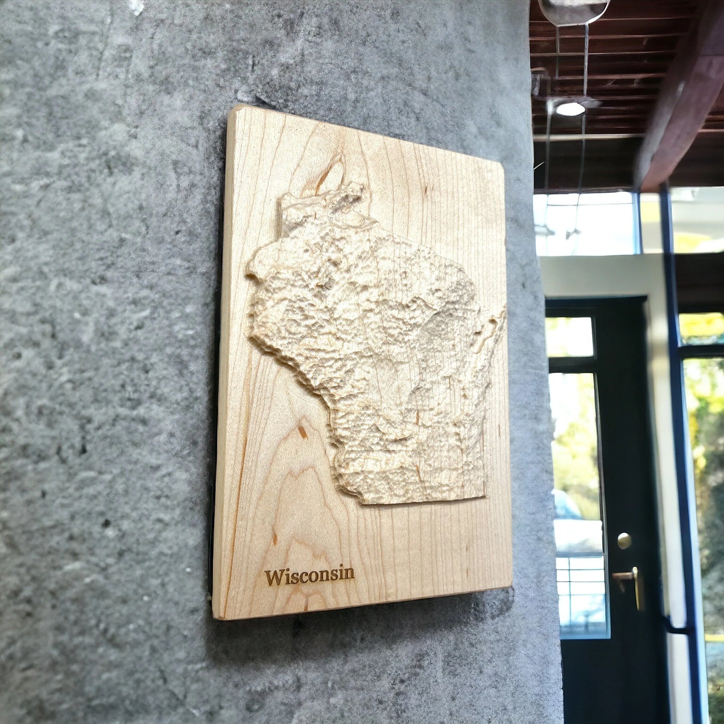 Wisconsin 3D Topographic Wood Map | Wisconsin Map Gift