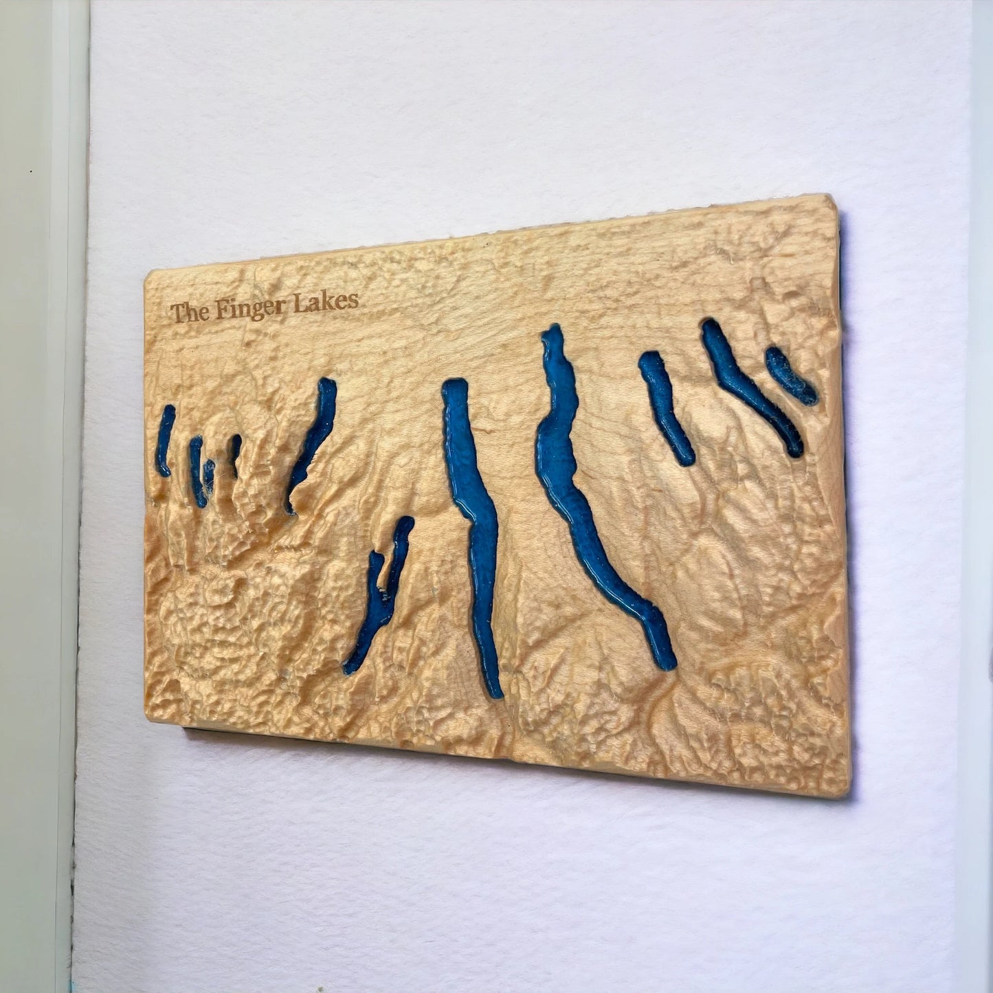 Finger Lakes 3D Relief Map | Finger Lakes Wood Epoxy Art | Finger Lakes New York | Travel Gift | Gift for Him | Finger Lakes Gift