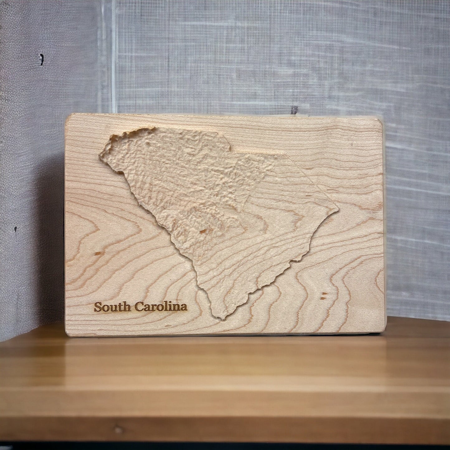 South Carolina Wood Carved Relief Map | South Carolina Gift