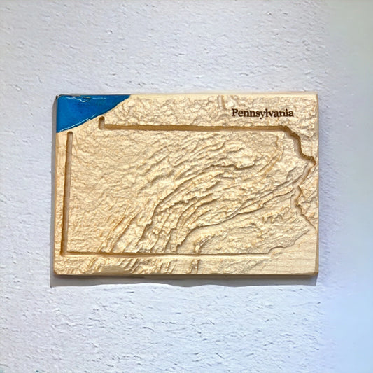 Pennsylvania State 3D Topographic Wooden Map | Pennsylvania Gift