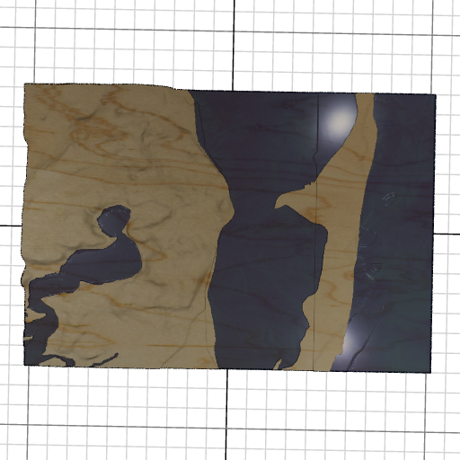 Custom 3d wooden map of Barnstable County,Massachusetts,United States