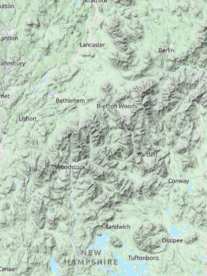 Custom 3d wooden map of Grafton County,New Hampshire,United States