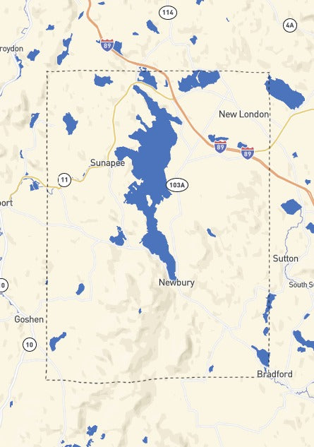Custom Wooden Map of Merrimack County, New Hampshire, United States