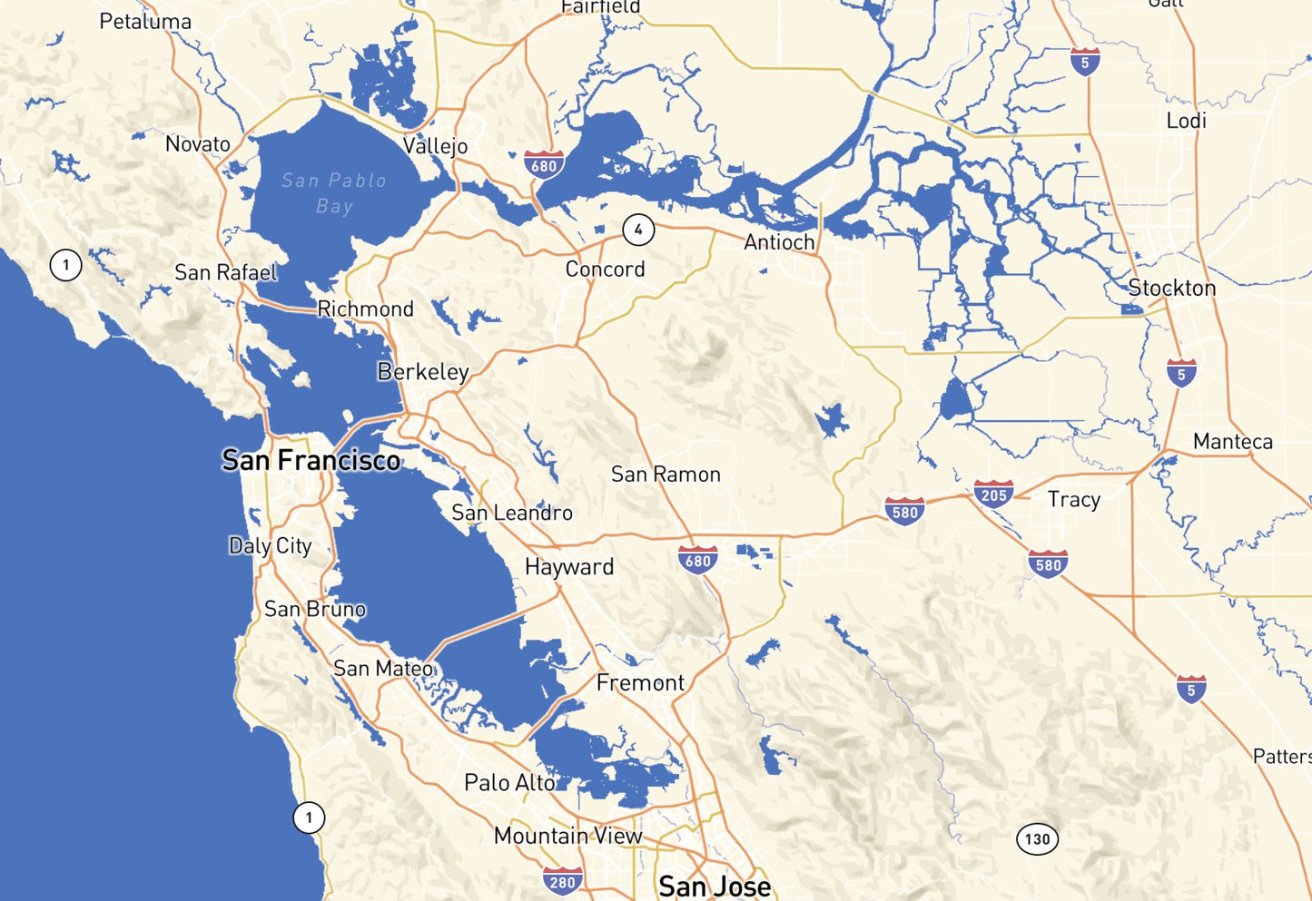 Custom Wooden Map of Contra Costa County, California, United States