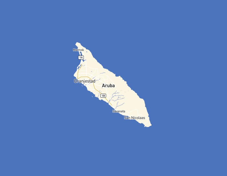 Custom Wooden Map of Aruba