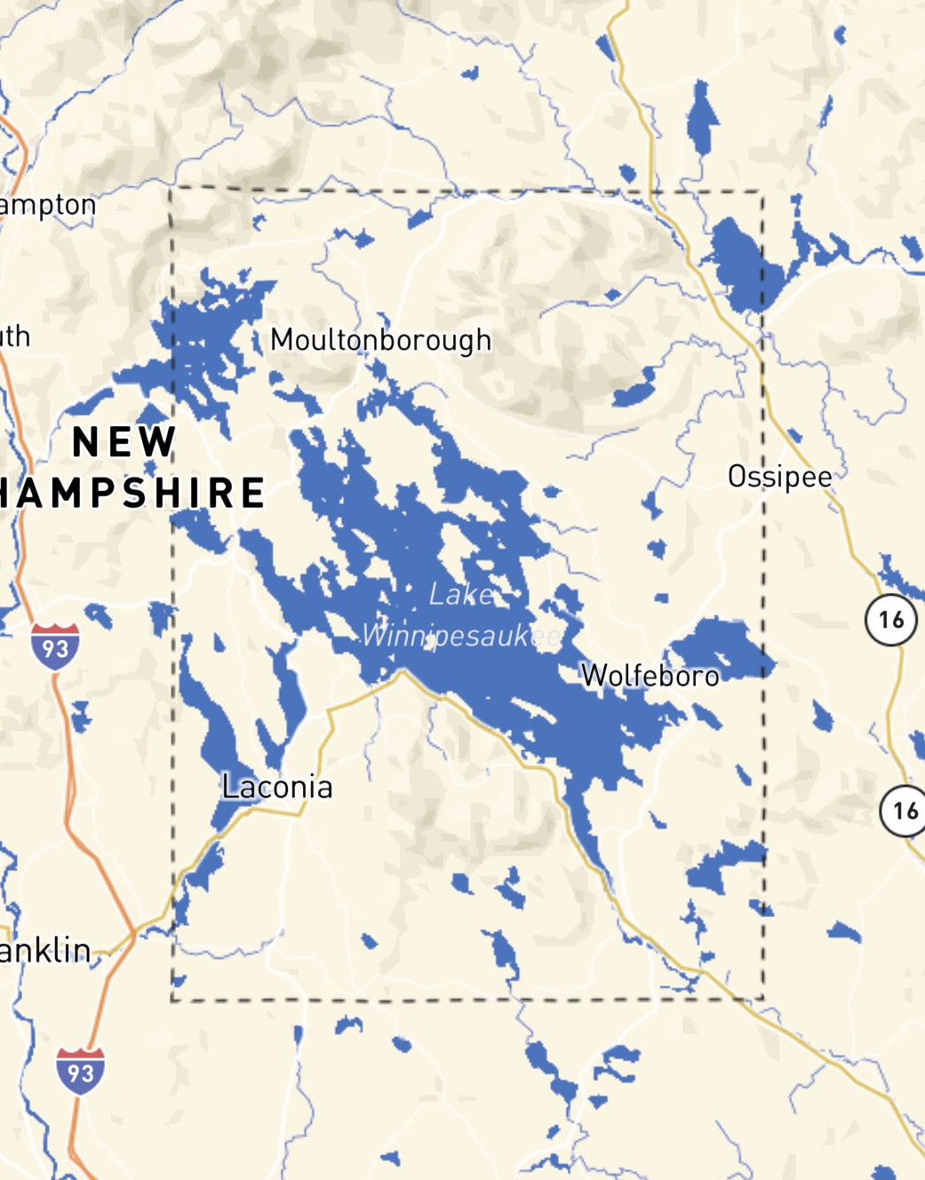 Custom Wooden Map of Carroll County, New Hampshire, United States