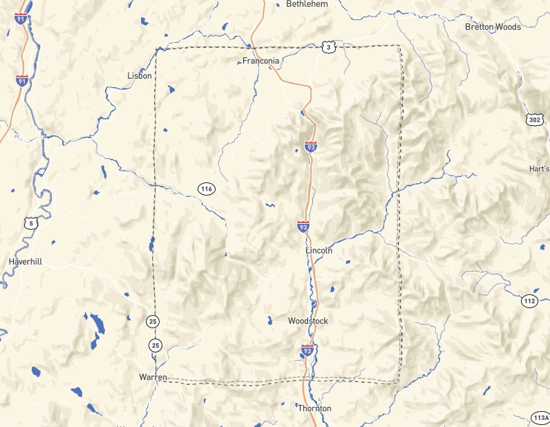 Custom Wooden Map of Grafton County, New Hampshire, United States