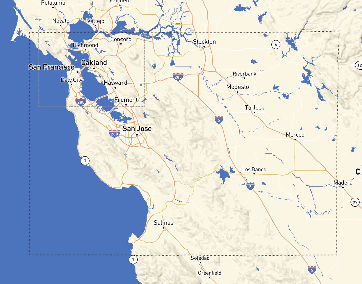 Custom Wooden Map of Santa Clara County, California, United States