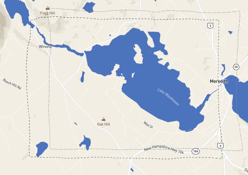 Custom Wooden Map of Belknap County, New Hampshire, United States