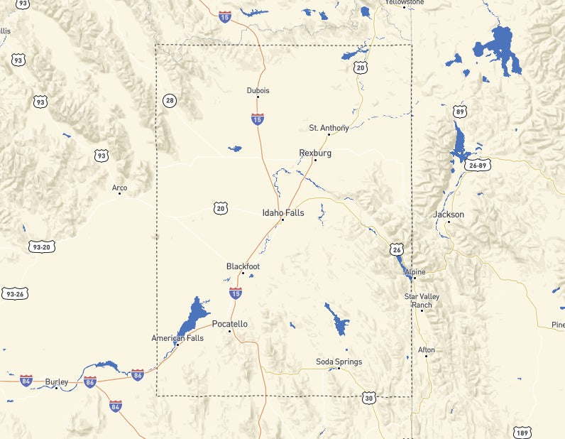 Custom Wooden Map of Bonneville County, Idaho, United States