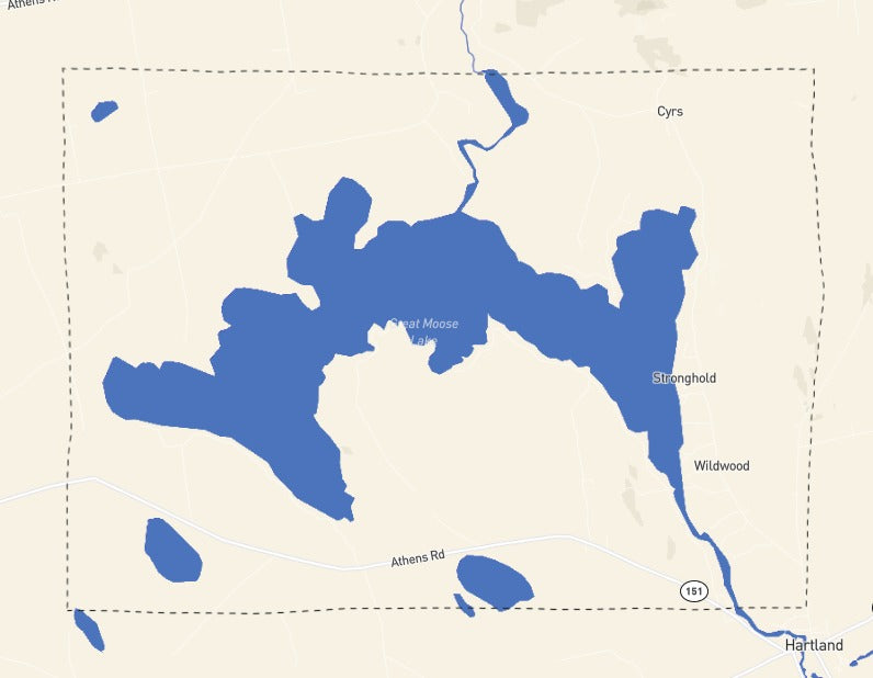 Custom Wooden Map of Somerset County, Maine, United States