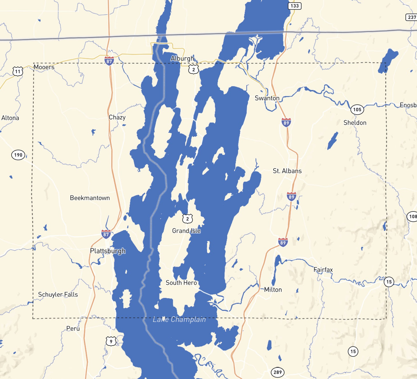 Custom Wooden Map of Franklin County, Vermont, United States