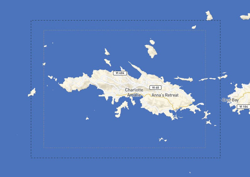 Custom Wooden Map of Northside, St. Thomas, U.S. Virgin Islands