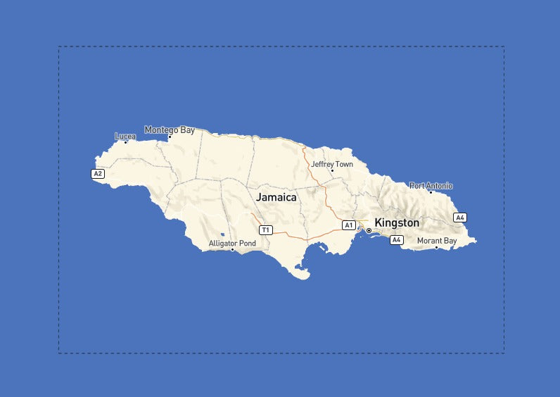 Custom Wooden Map of Clarendon, Jamaica