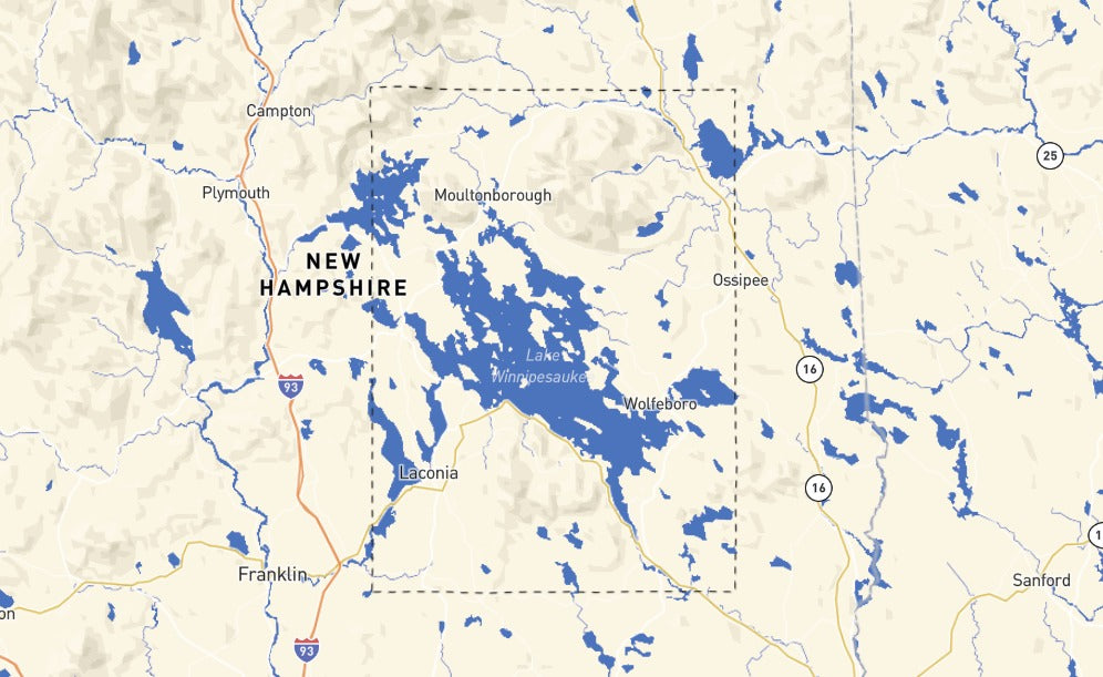 Custom Wooden Map of Carroll County, New Hampshire, United States