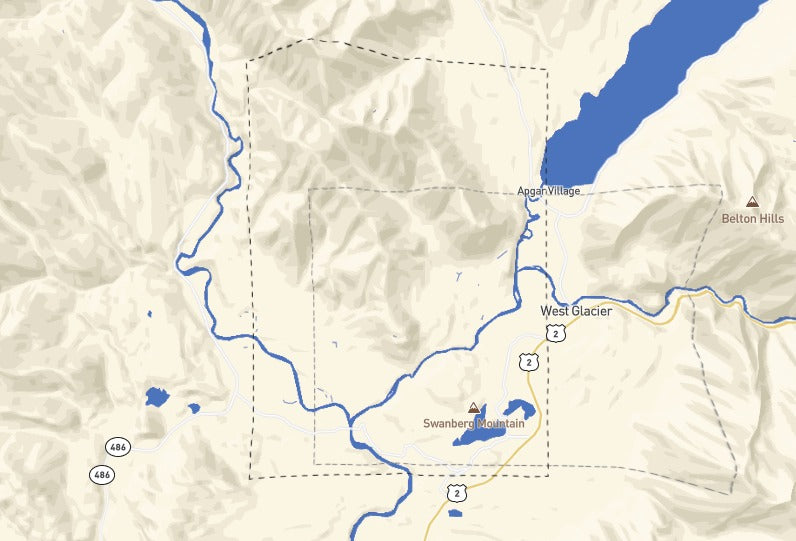 Custom Wooden Map of Flathead County, Montana, United States