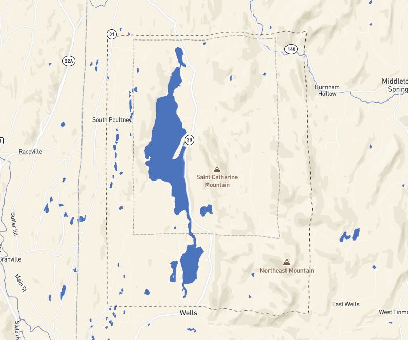 Custom Wooden Map of Rutland County, Vermont, United States