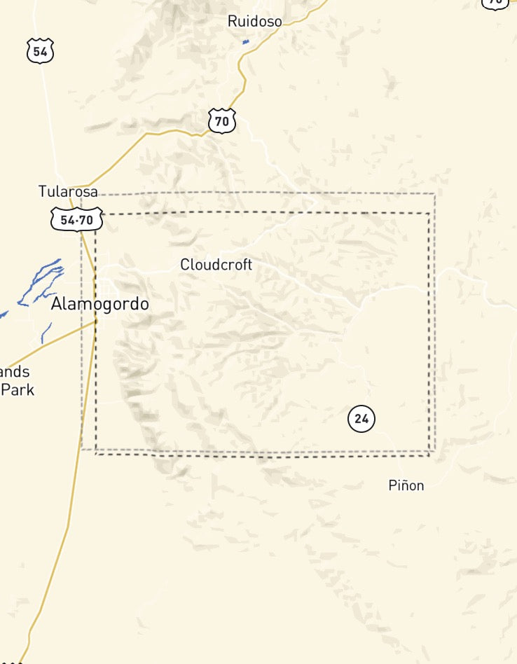 Custom Wooden Map of Otero County, New Mexico, United States