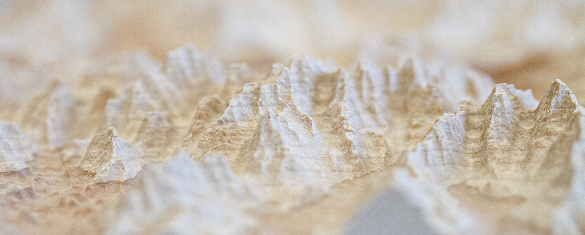 Close-up of a textured surface with wavy patterns