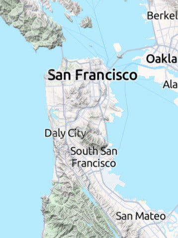 Custom 3d wooden map of San Mateo County,California,United States