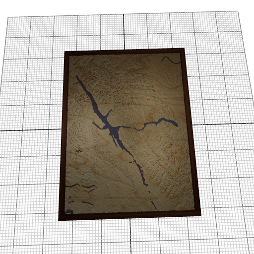 Custom 3d wooden map of