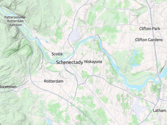 Custom 3d wooden map of Schenectady County,New York,United States
