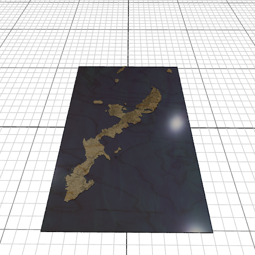 Custom 3d wooden map of Okinawa,Japan