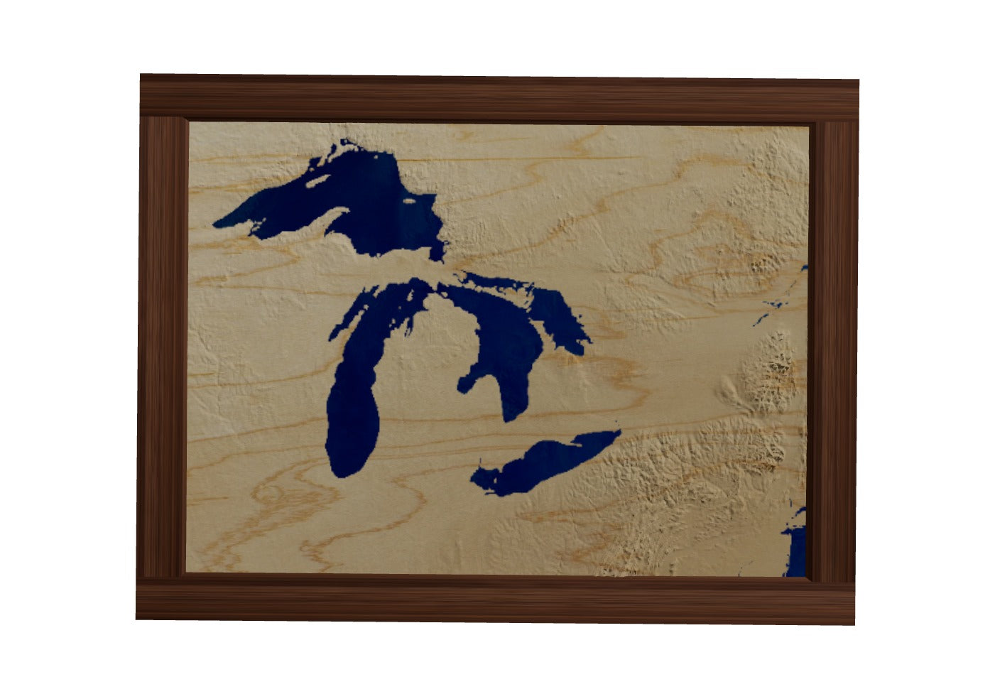 Custom Wooden Map of Iosco County, Michigan, United States