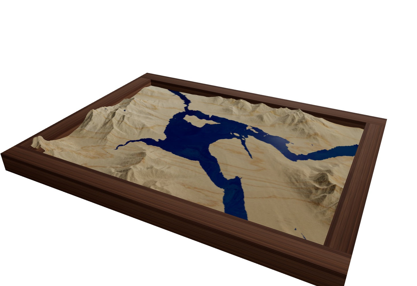 Custom Wooden Map of