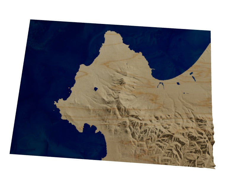 Custom Wooden Map of Monterey County, California, United States