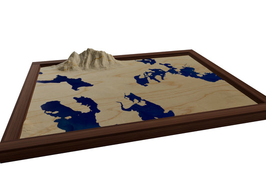 Custom Wooden Map of Carroll County, New Hampshire, United States