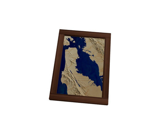 Custom Wooden Map of San Mateo County, California, United States
