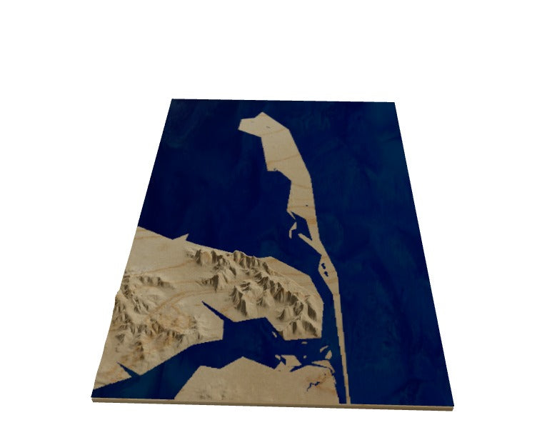 Custom Wooden Map of Monmouth County, New Jersey, United States