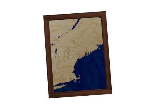 Custom Wooden Map of Oxford County, Maine, United States