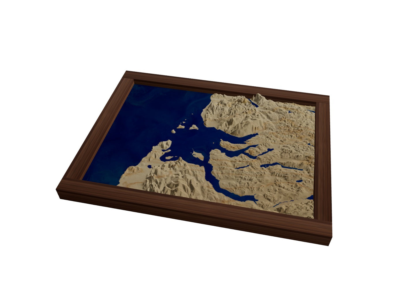 Custom Wooden Map of Newfoundland and Labrador, Canada