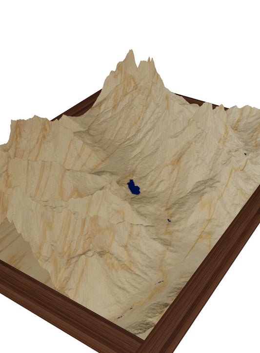 Custom Wooden Map of Prättigau/Davos, Graubünden, Switzerland