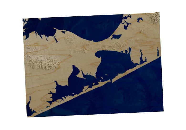 Custom Wooden Map of Suffolk County, New York, United States