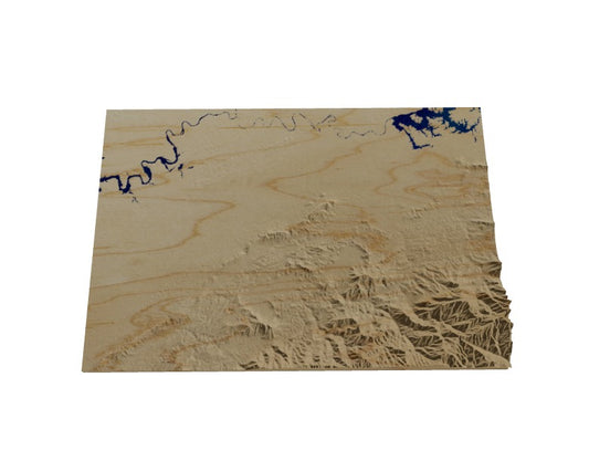 Custom Wooden Map of Sevier County, Tennessee, United States