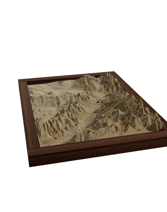 Custom Wooden Map of Prättigau/Davos District, Grisons, Switzerland