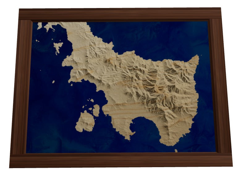 Custom Wooden Map of Greece